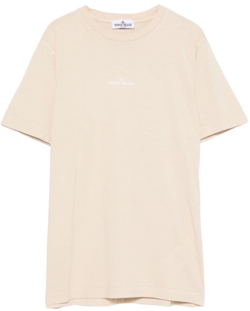 Stone Island T-Shirts And Polos Beige Wit