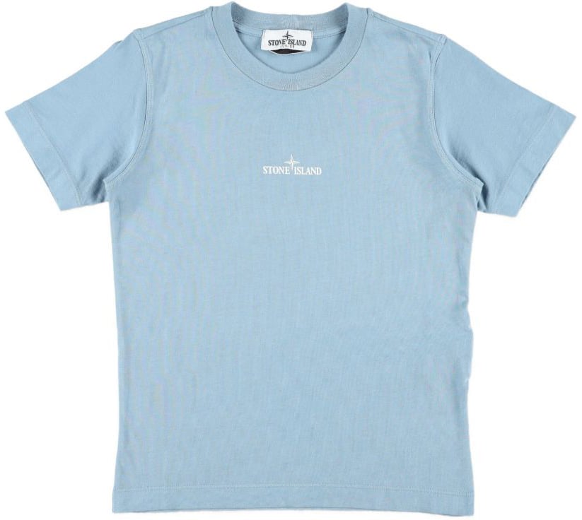 Stone Island T-Shirts And Polos Blu Lichtblauw