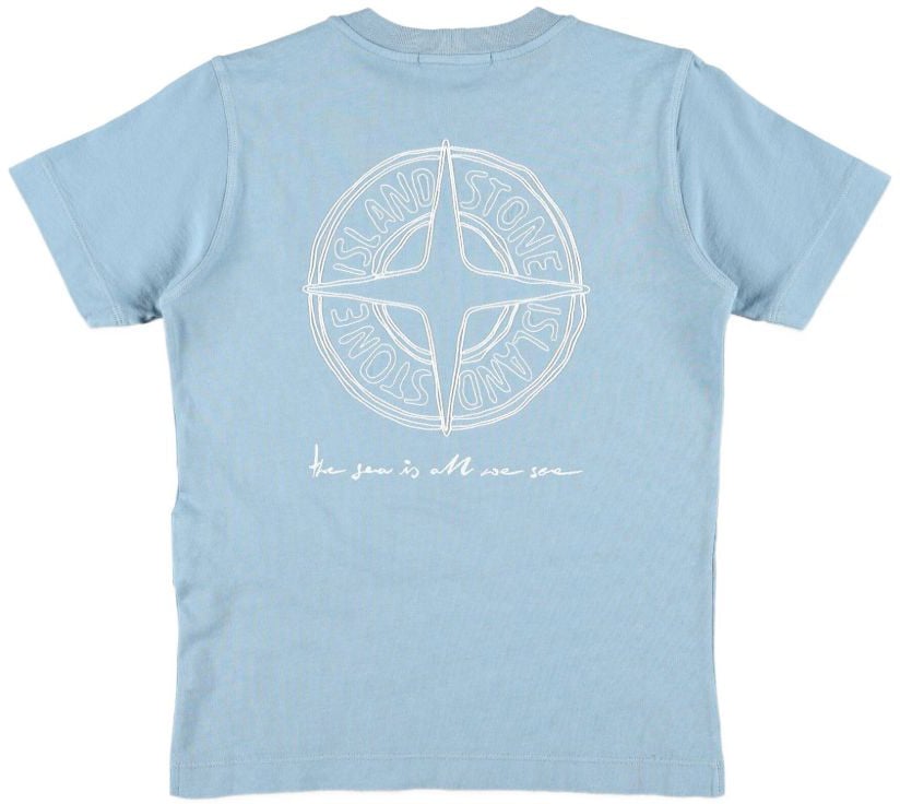 Stone Island T-Shirts And Polos Blu Lichtblauw