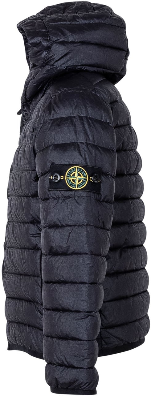 Stone Island Giacca Imbottita con Cappuccio e Zip Donkergrijs