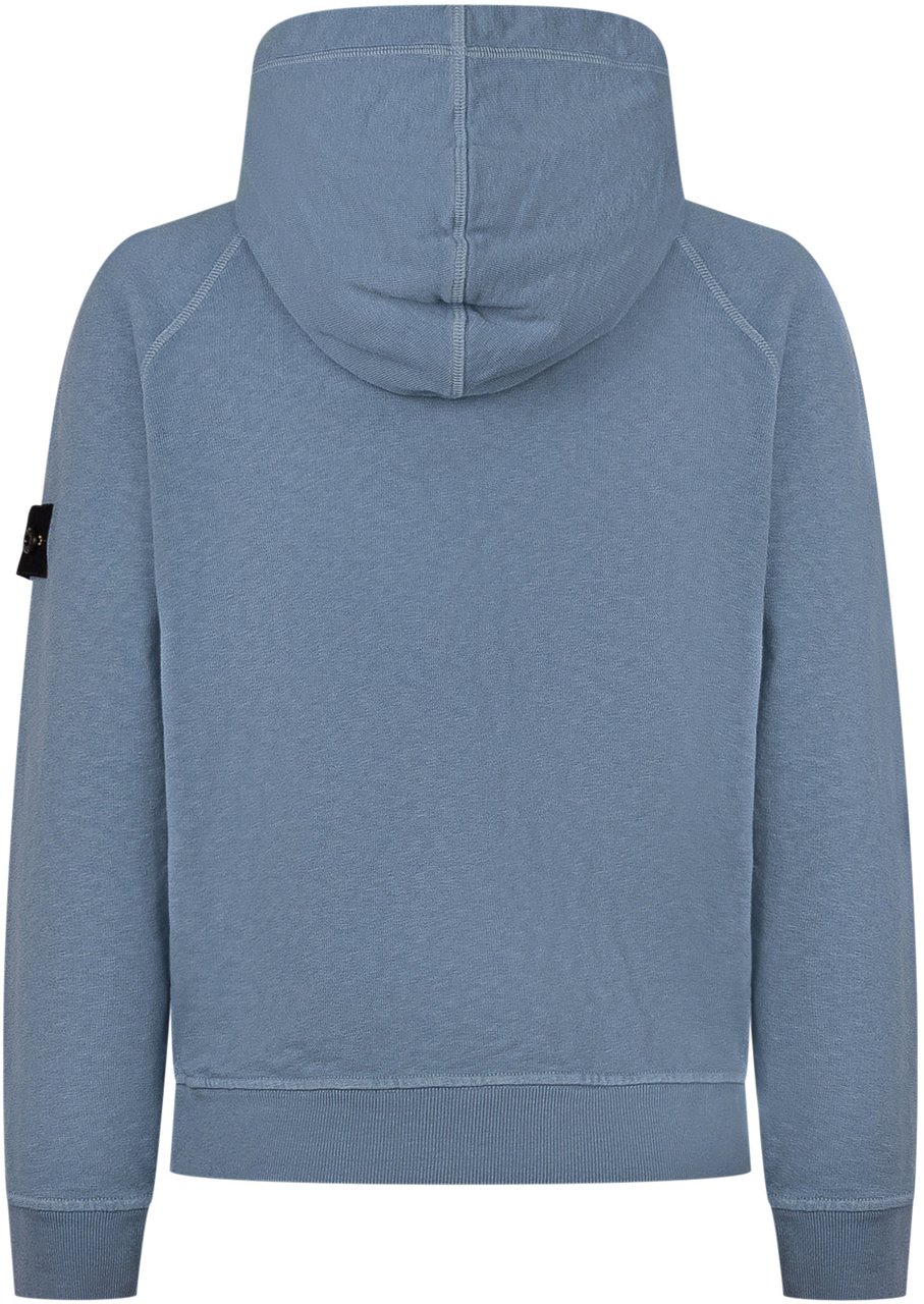 Stone Island Hoodie con Cappuccio e Logo Applicato Blauw