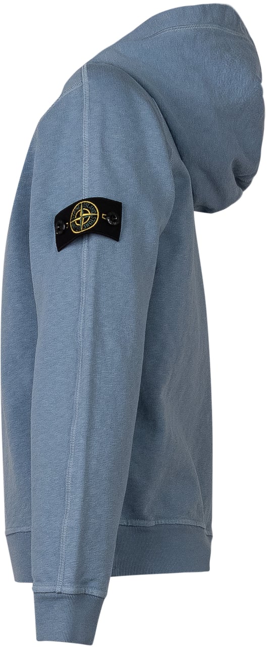 Stone Island Hoodie con Cappuccio e Logo Applicato Blauw