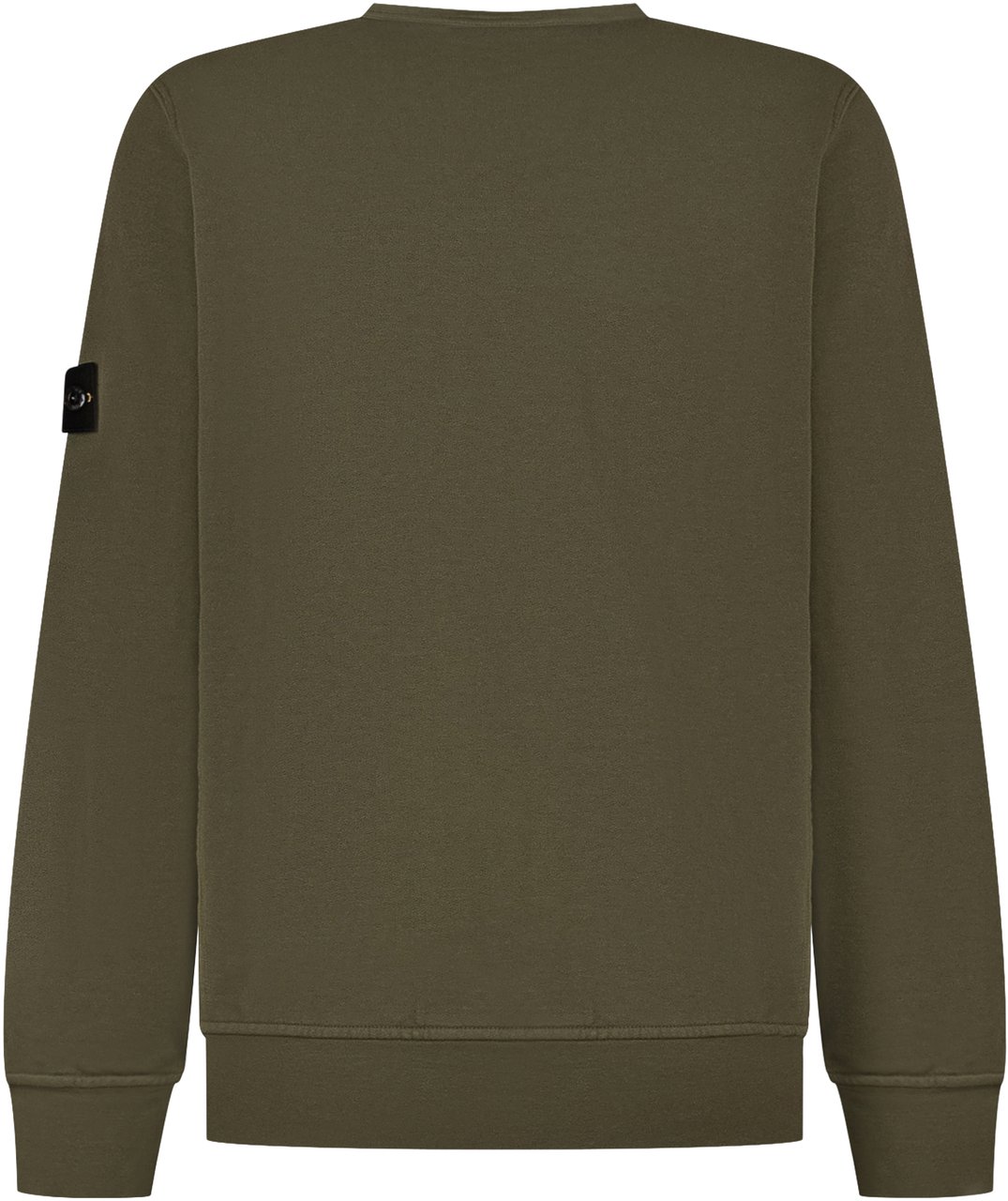 Stone Island Felpa Girocollo con Logo Applicato Donkergroen