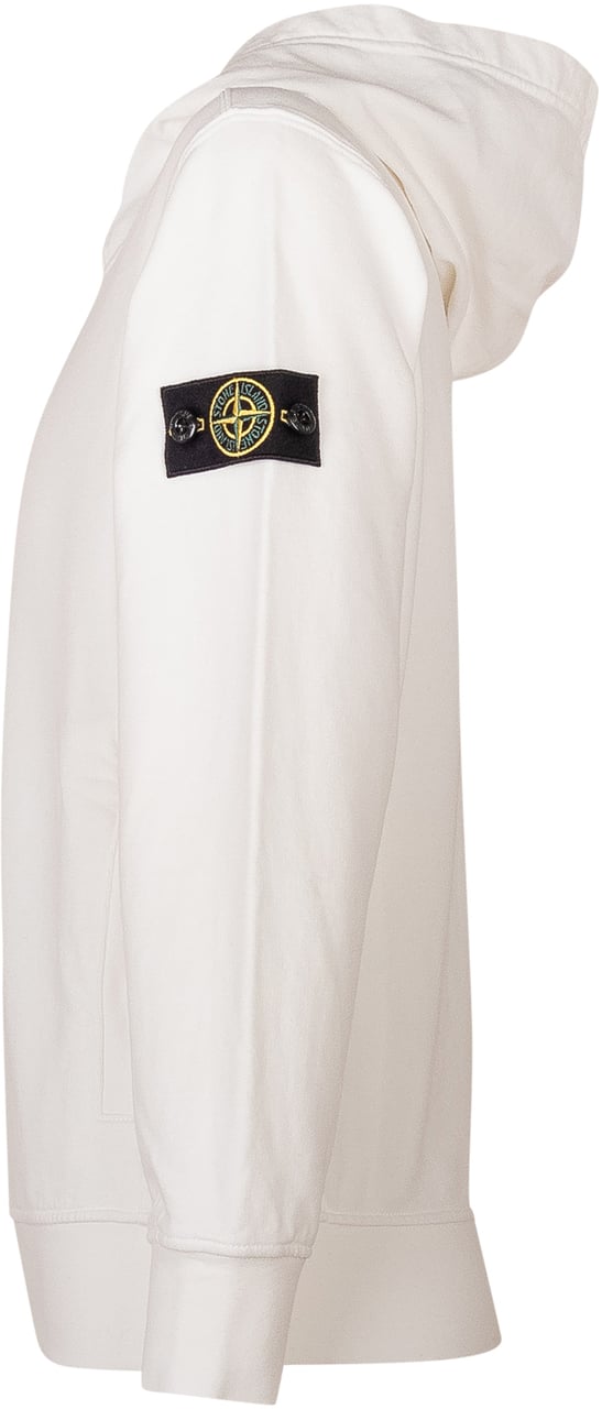 Stone Island Felpa con cappuccio a maniche lunghe Wit