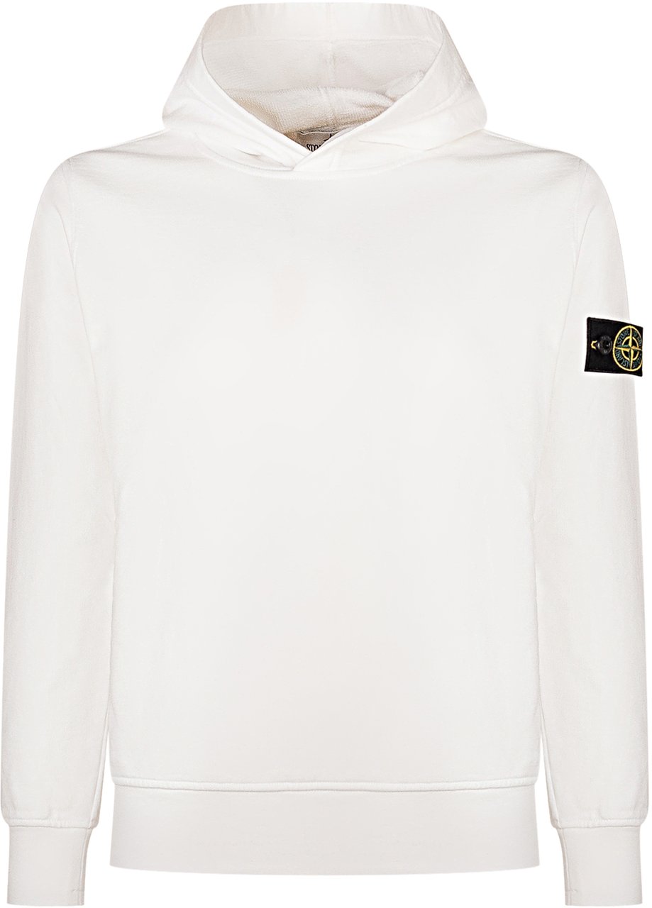 Stone Island Felpa con cappuccio a maniche lunghe Wit