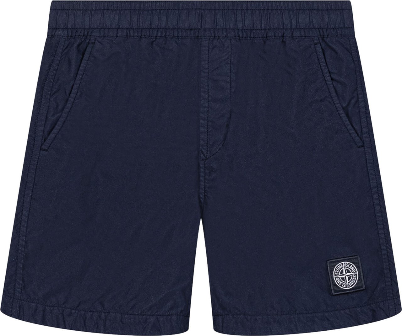 Stone Island Shorts con Vita Elasticizzata e Tasche Navy