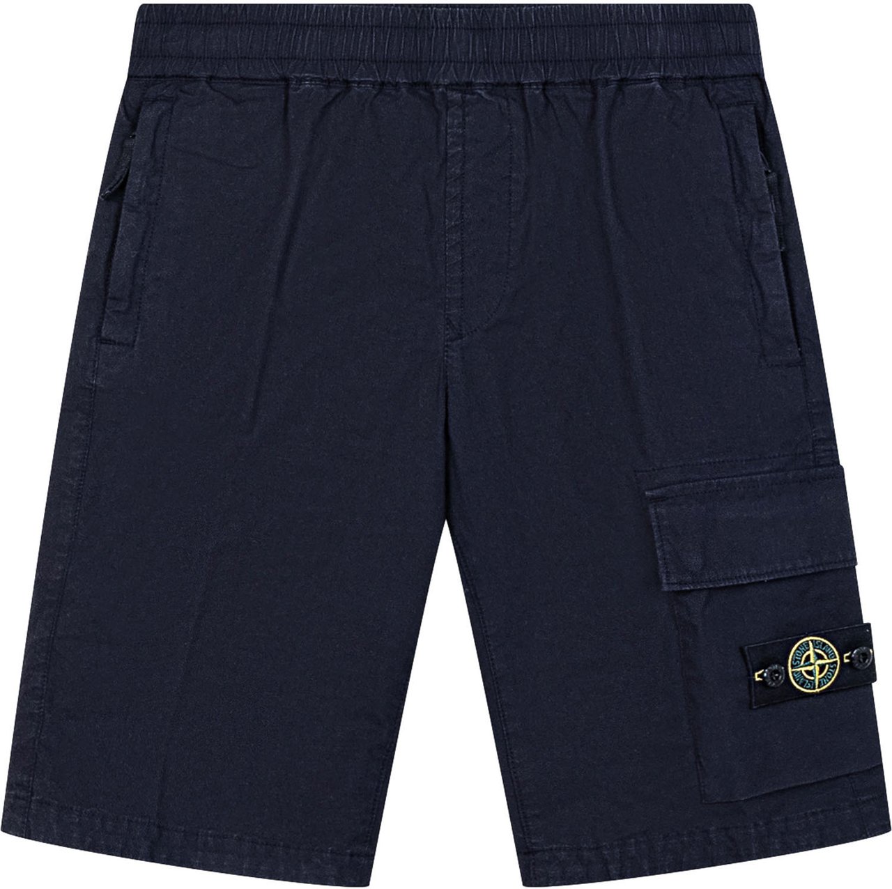 Stone Island Shorts Cargo con Tasche e Vita Elasticizzata Navy
