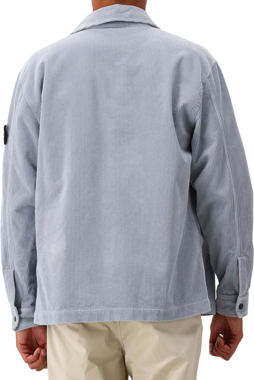 Stone Island Overshirt Blauw Corduroy Blauw