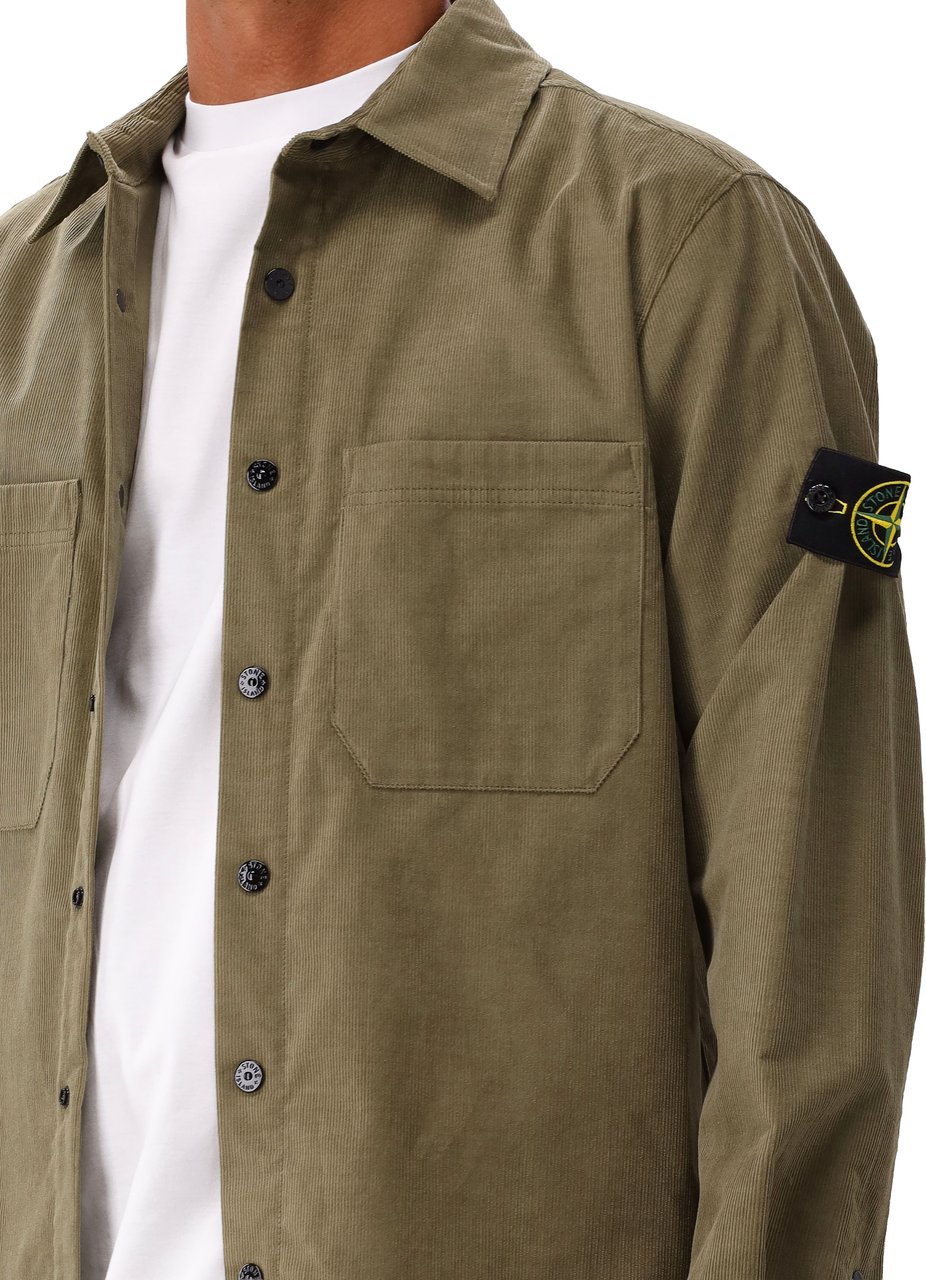 Stone Island Overshirt Groen Corduroy Groen