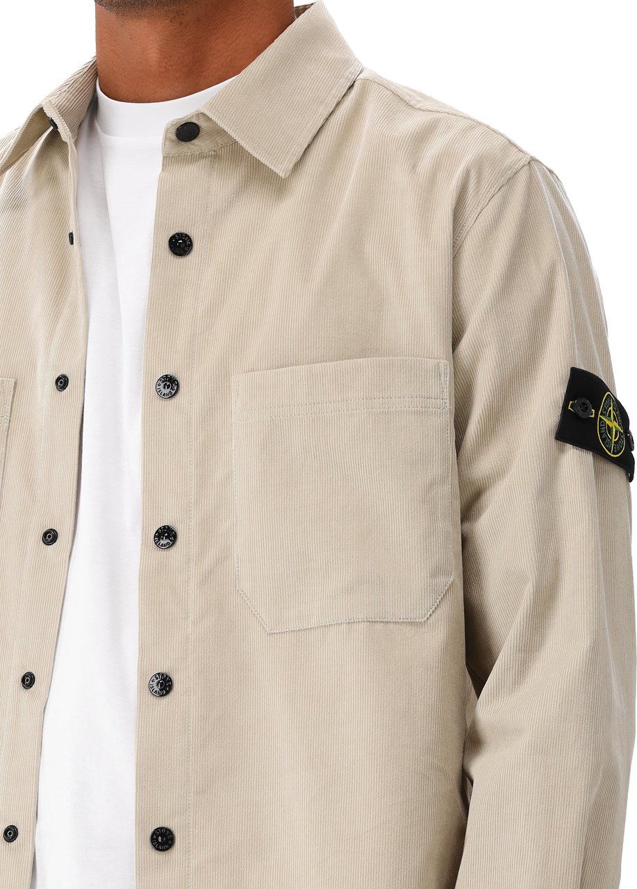 Stone Island Overshirt Beige Corduroy Beige