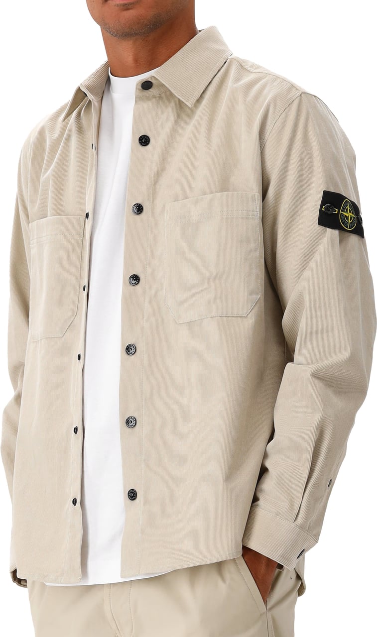 Stone Island Overshirt Beige Corduroy Beige