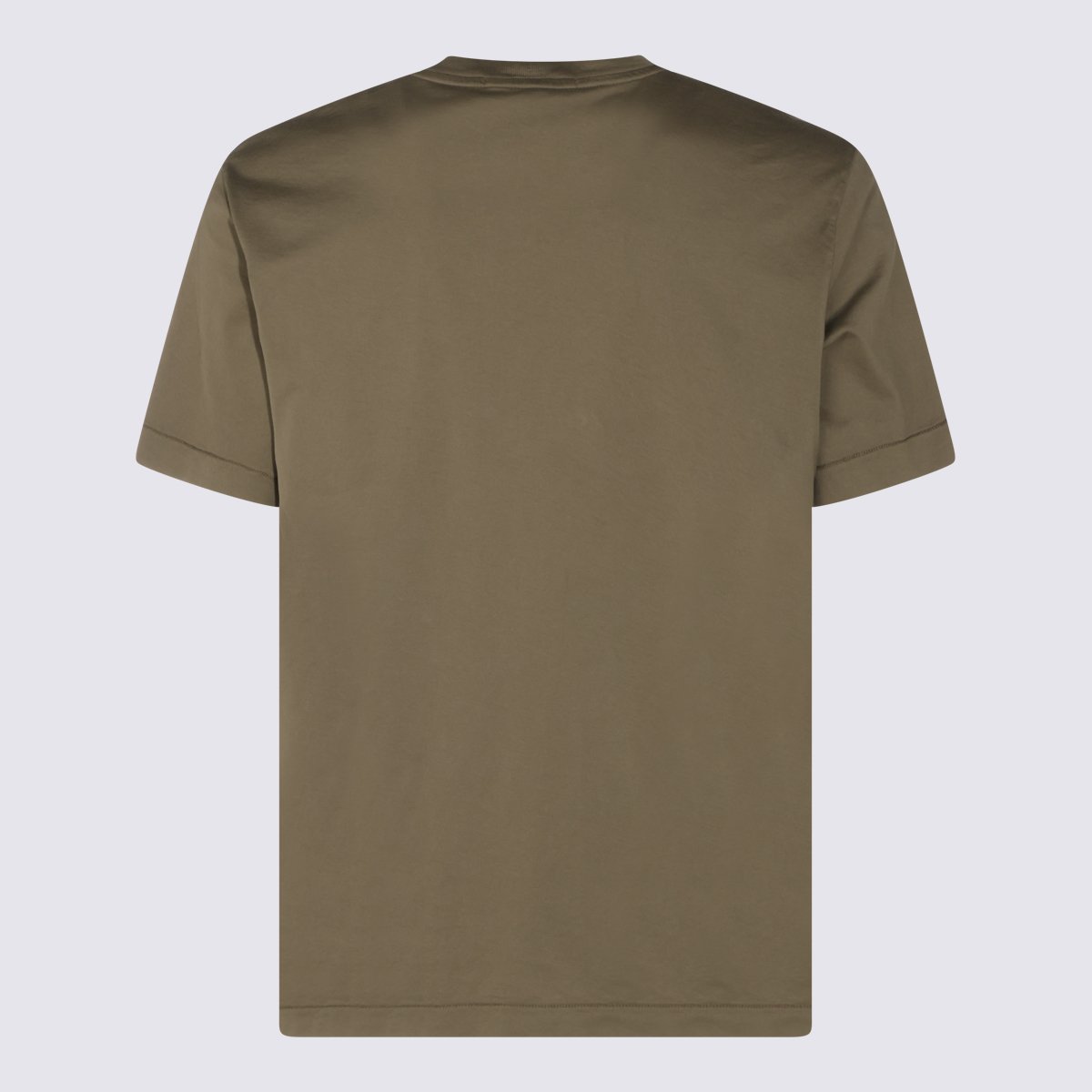 Stone Island Minimalist Olive T-Shirt with Signature Emblem Grijs