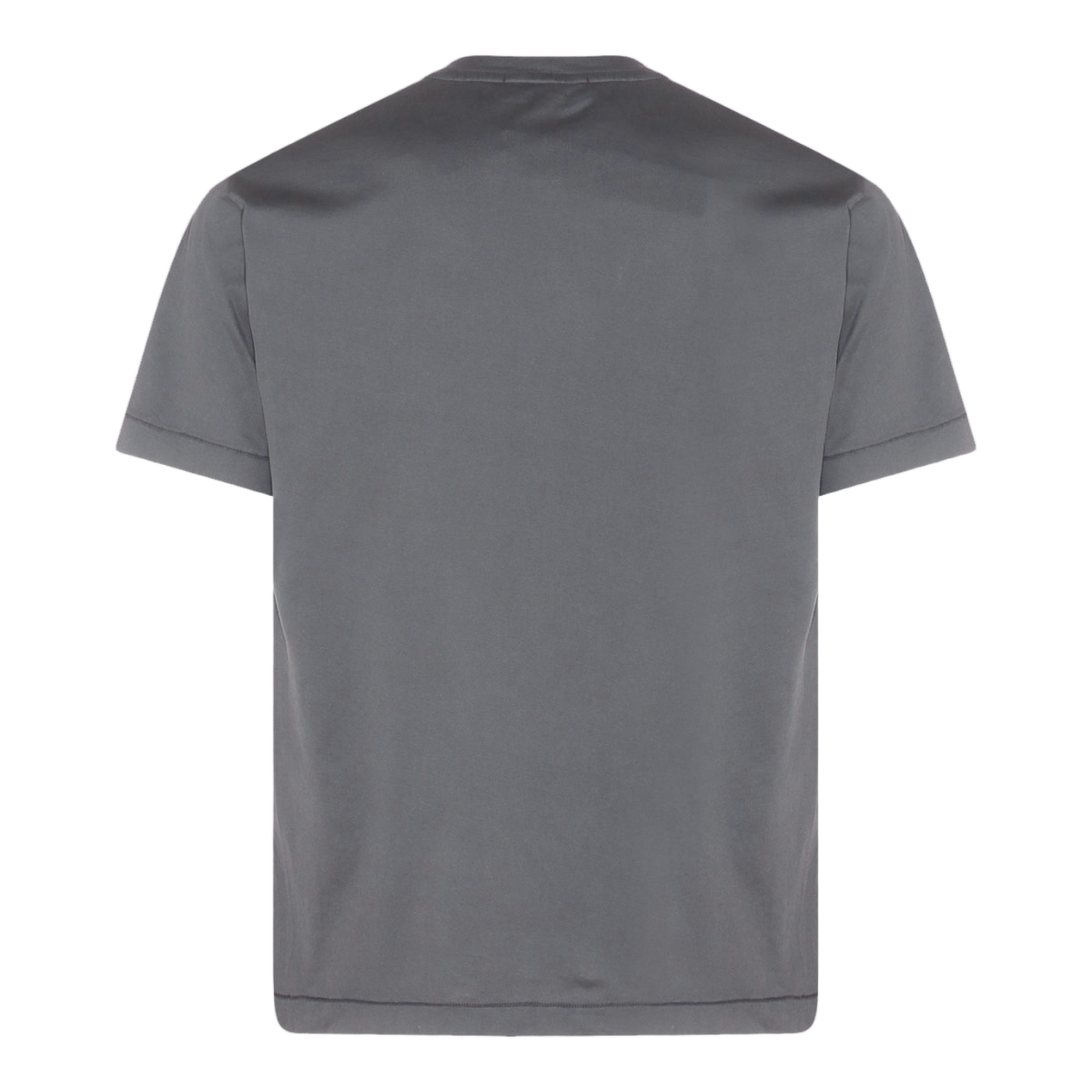 Stone Island Crew Neck T-Shirt With Minimalist Design And Patch Logo Grijs