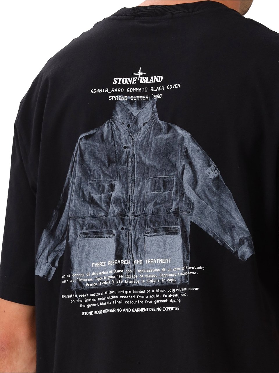 Stone Island T-shirt Zwart Archivio Zwart