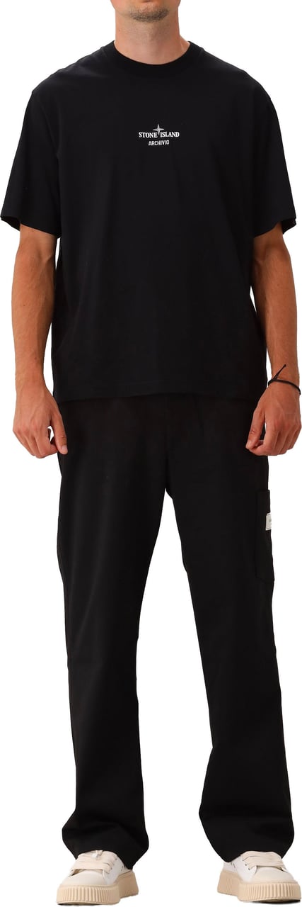 Stone Island T-shirt Zwart Archivio Zwart