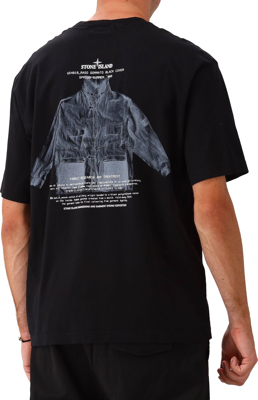Stone Island T-shirt Zwart Archivio Zwart