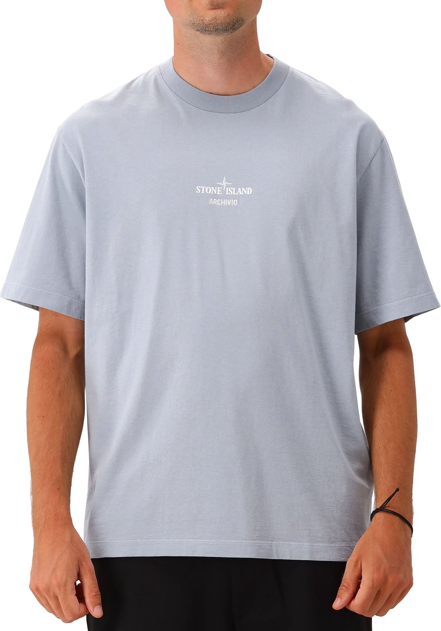 Stone Island T-shirt Blauw Archivio Blauw