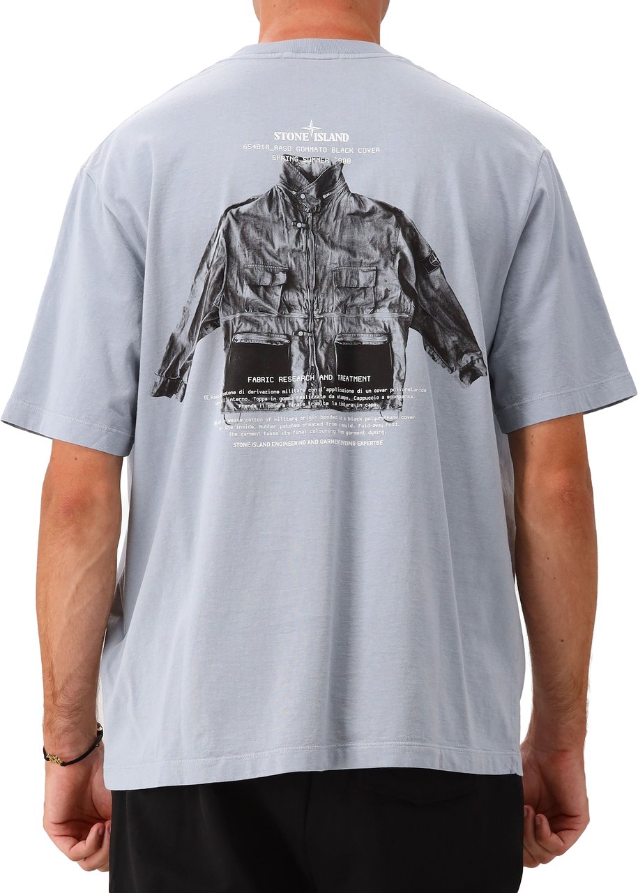 Stone Island T-shirt Blauw Archivio Blauw