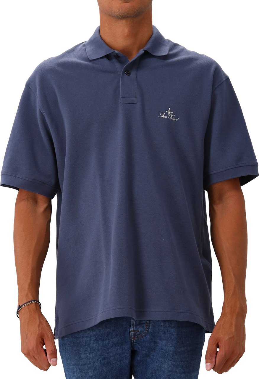 Stone Island Polo Blauw SS Blauw