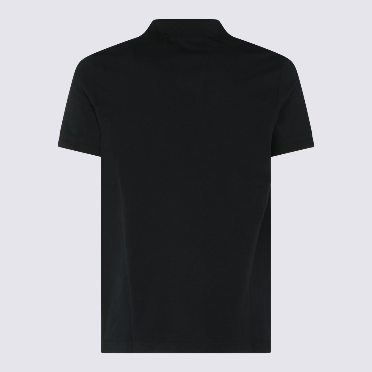 Stone Island Short-Sleeve Polo Shirt with Minimalist Design Zwart