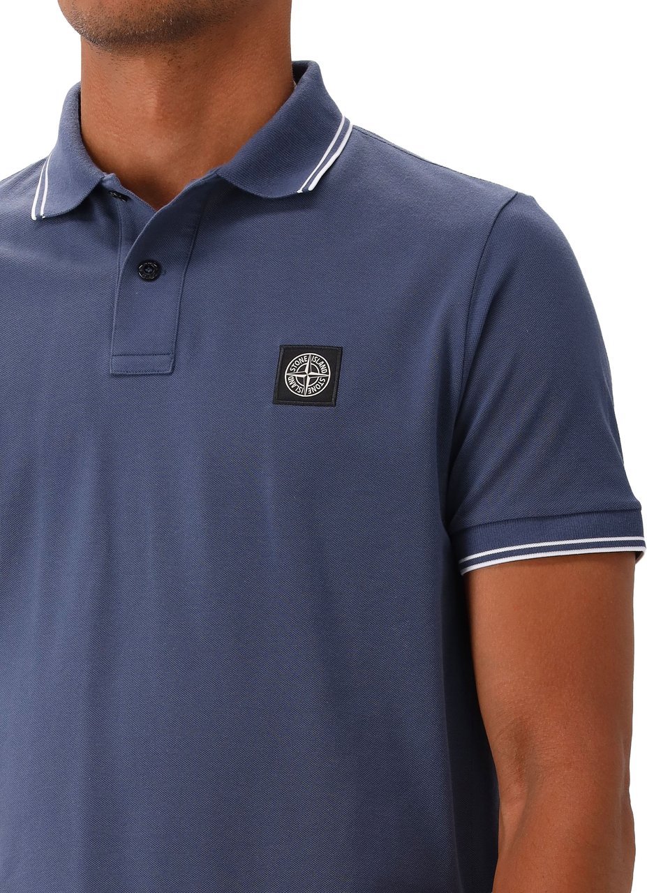 Stone Island Polo Blauw SS Blauw