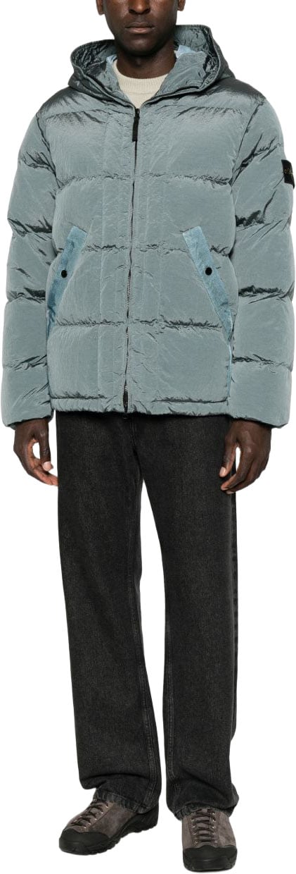 Stone Island Coats Black Lichtgrijs