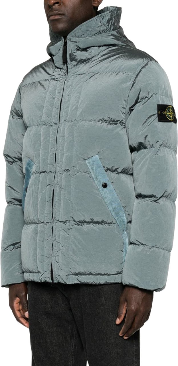 Stone Island Coats Black Lichtgrijs