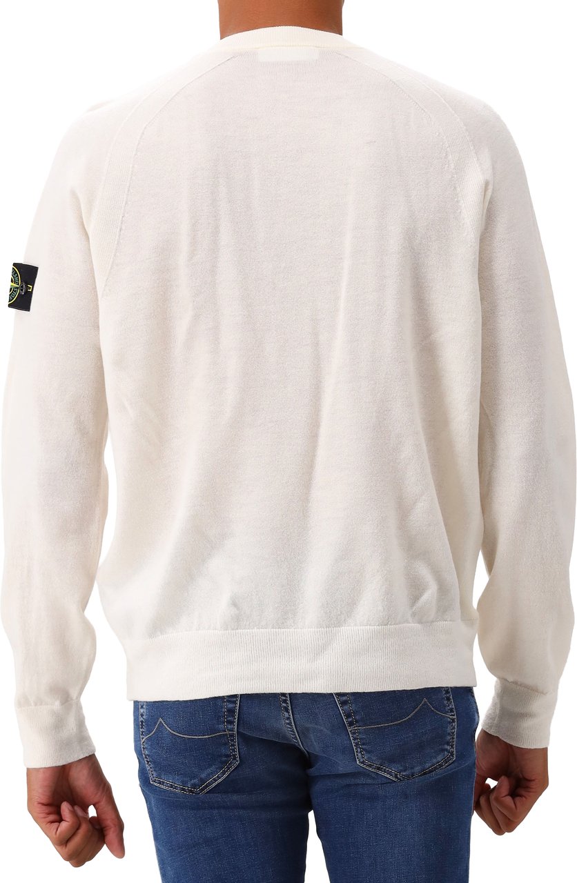 Stone Island Gebreide Trui Wit Wit