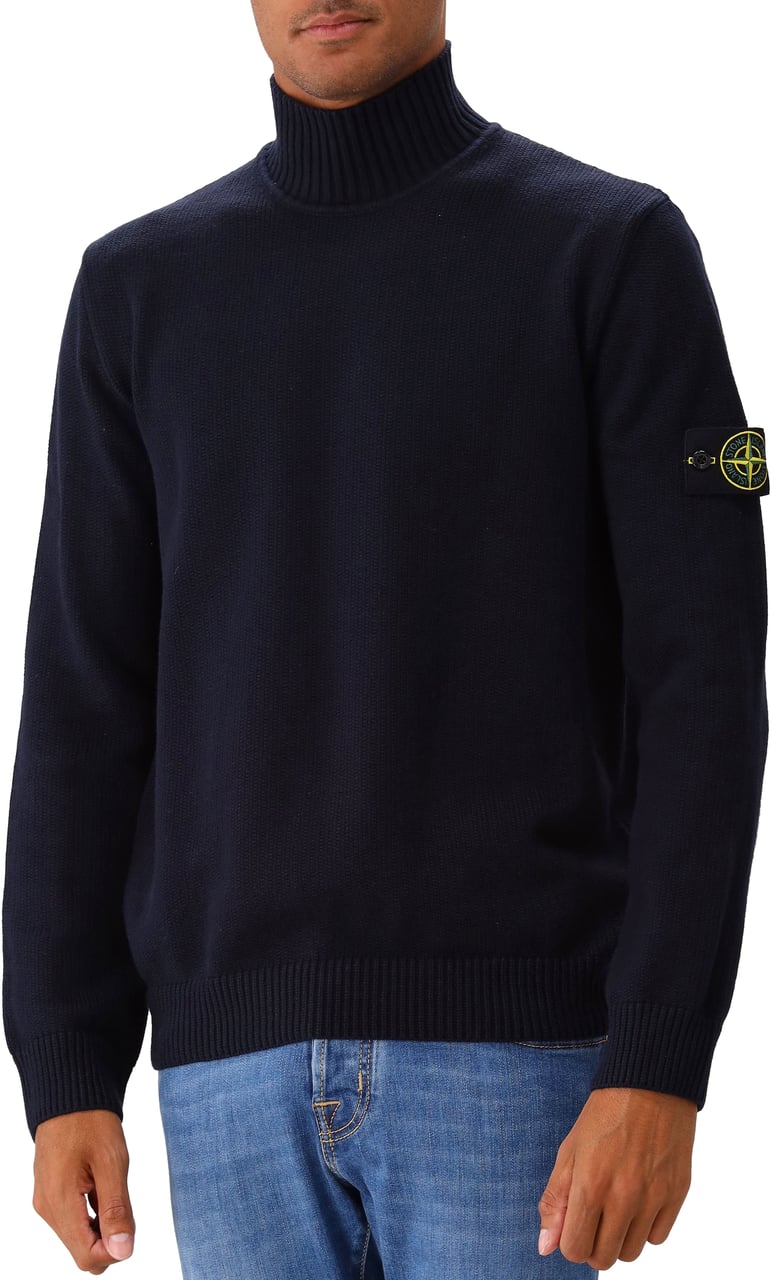 Stone Island Stone Island Gebreide Trui Blauw Blauw