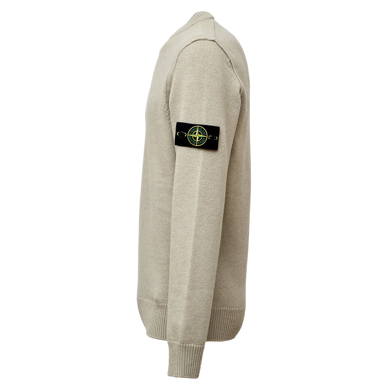Stone Island Soft Wool-Blend Classic Crewneck Sweater Zwart