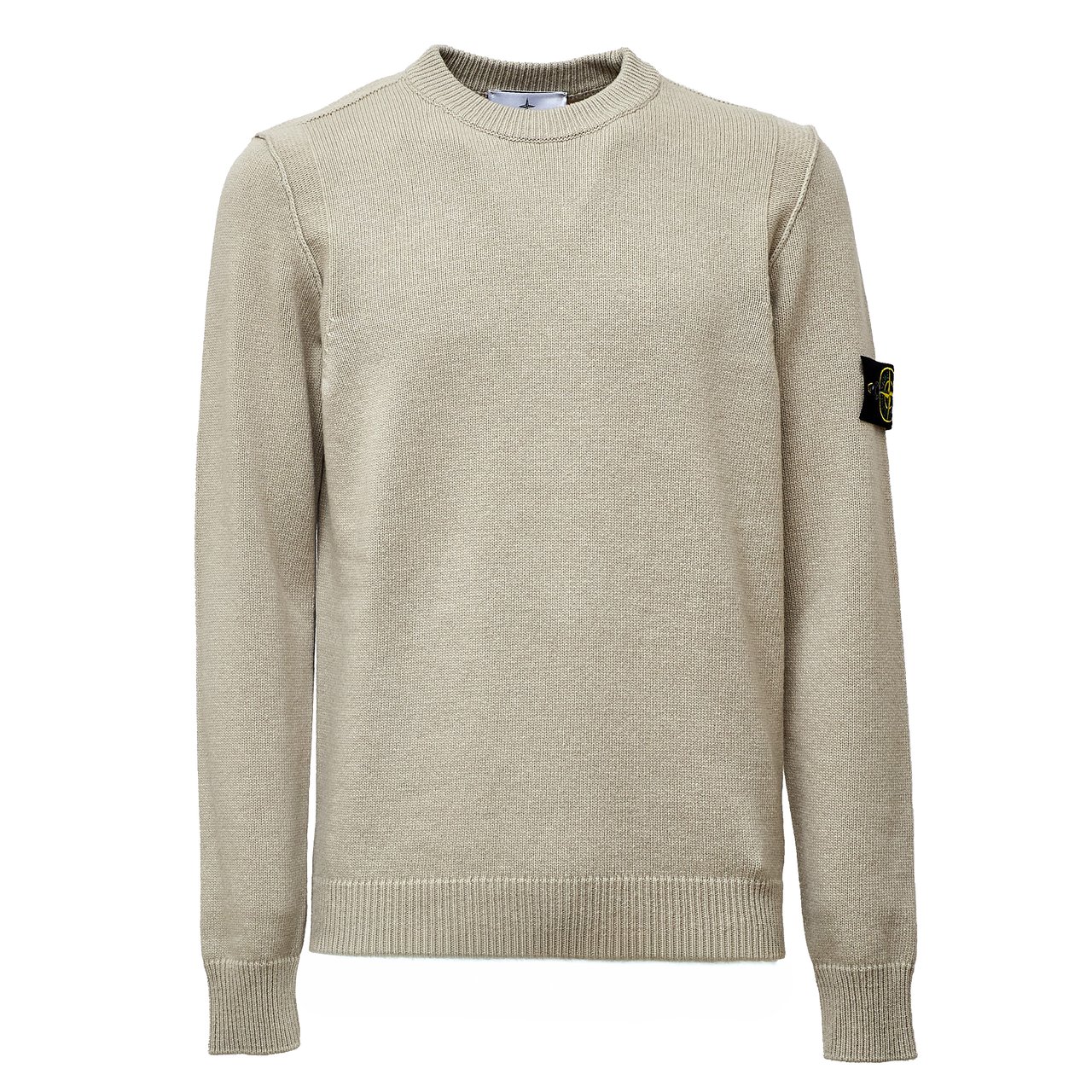 Stone Island Soft Wool-Blend Classic Crewneck Sweater Zwart
