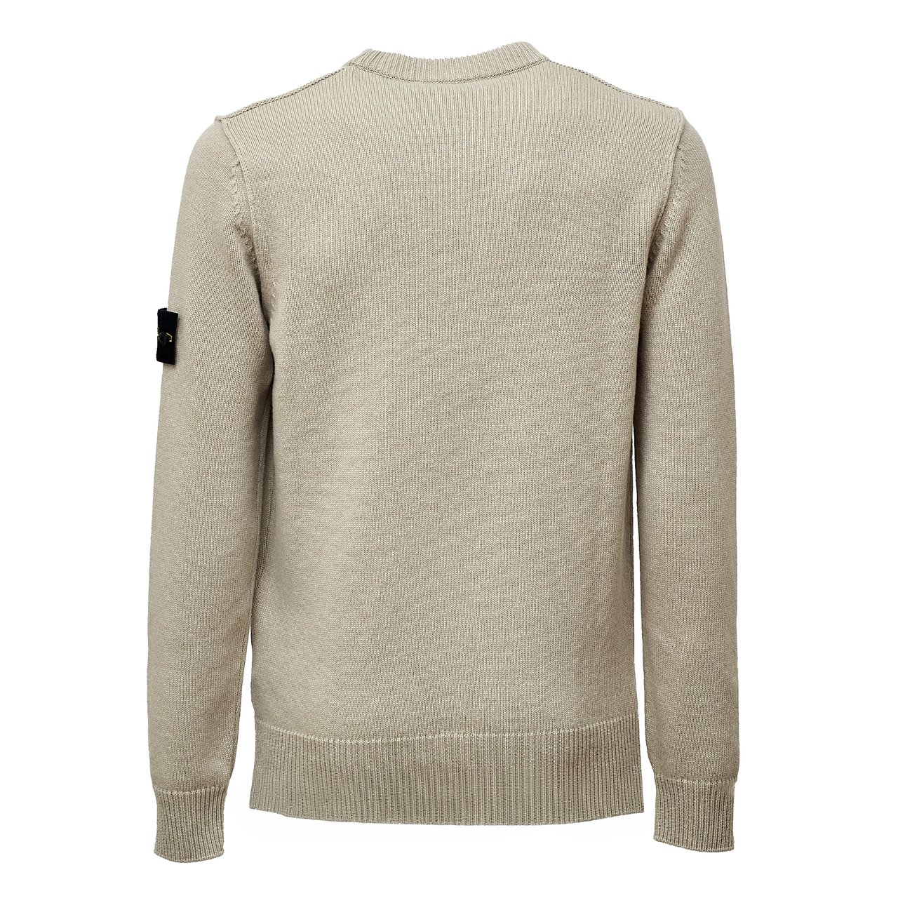 Stone Island Soft Wool-Blend Classic Crewneck Sweater Zwart