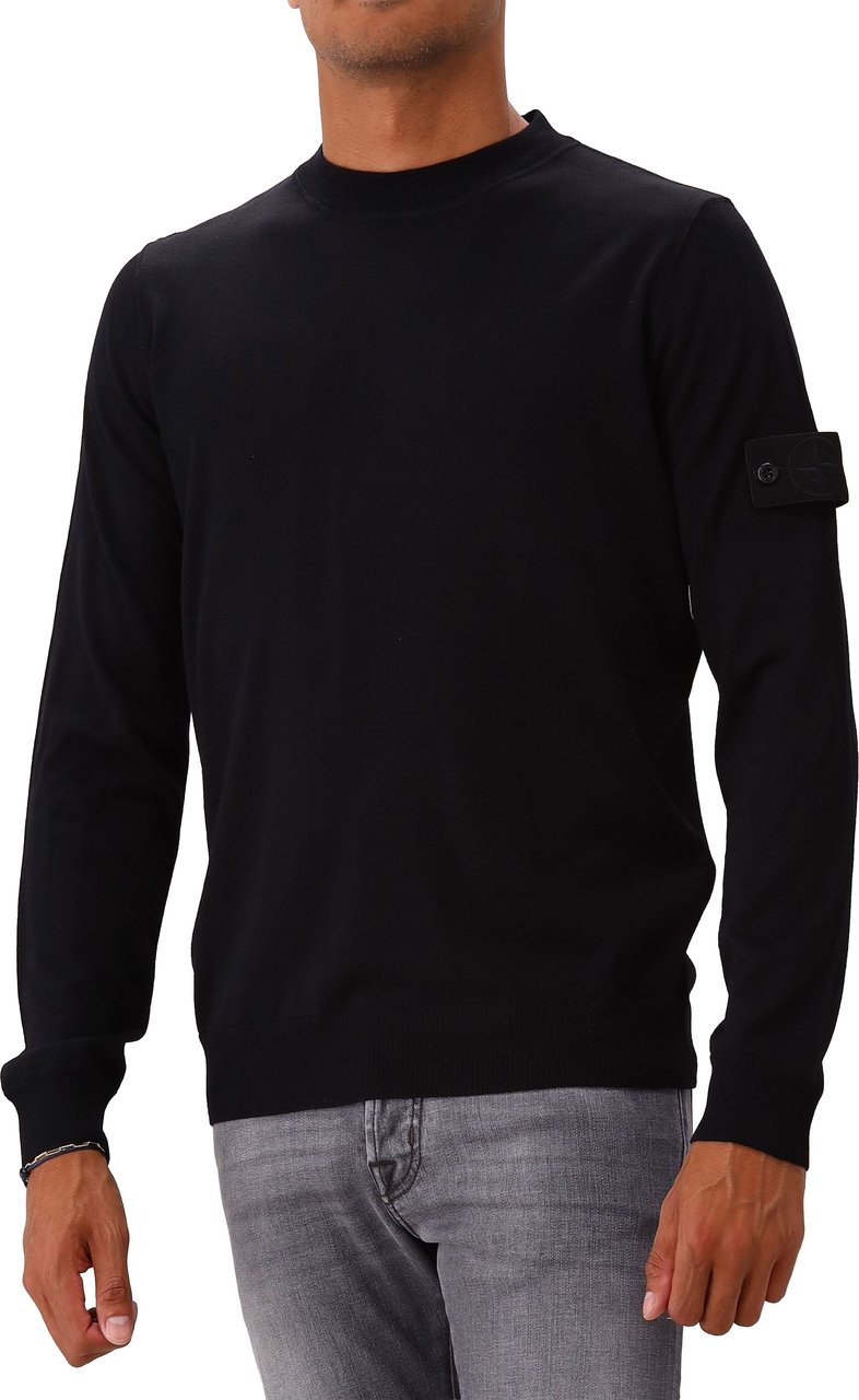 Stone Island Gebreide Trui Zwart Ghost Zwart