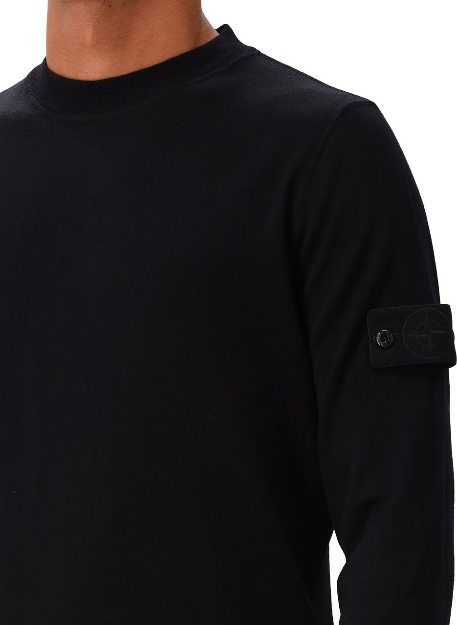 Stone Island Gebreide Trui Zwart Ghost Zwart