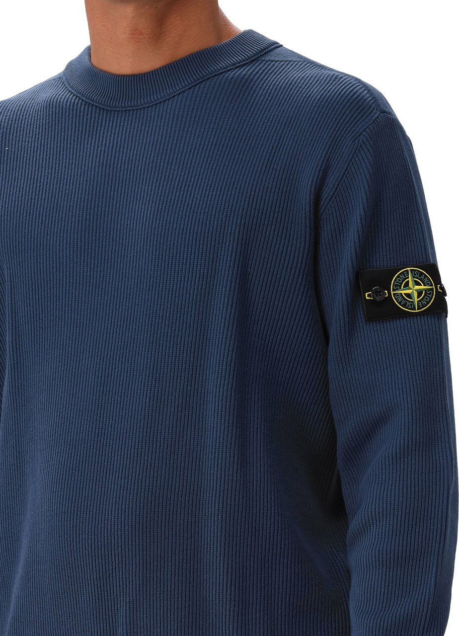 Stone Island Gebreide Trui Blauw Blauw