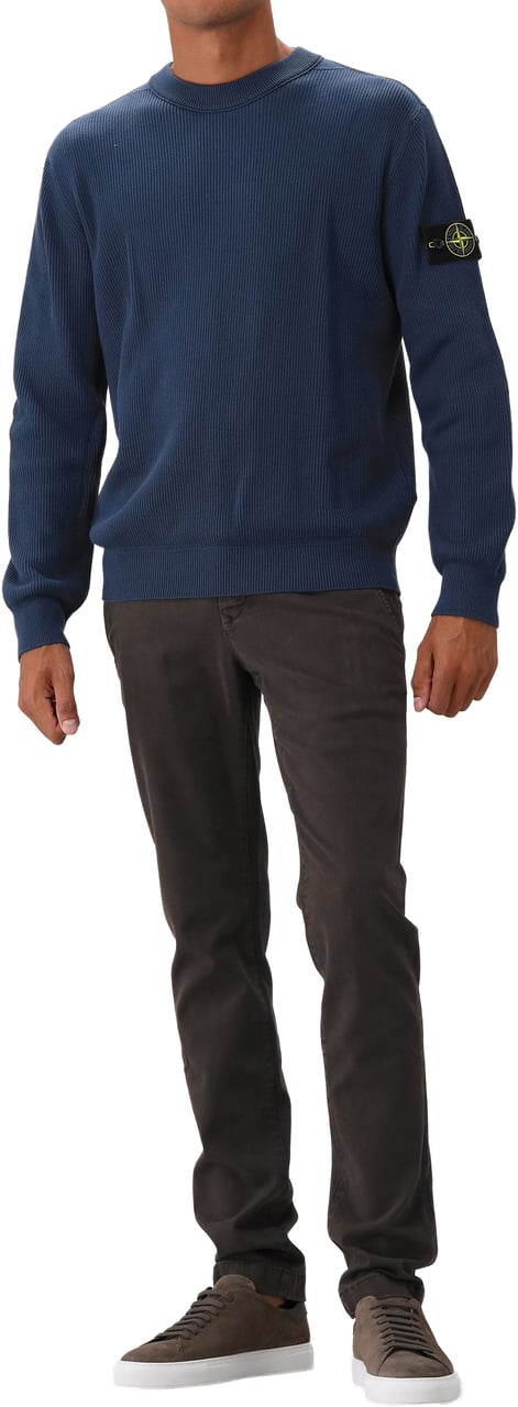 Stone Island Gebreide Trui Blauw Blauw