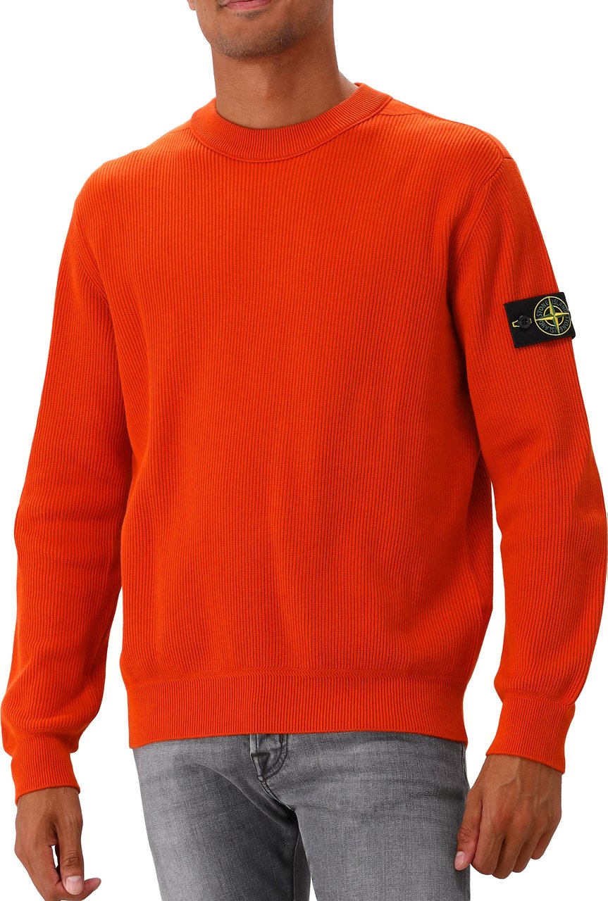 Stone Island Gebreide Trui Oranje Oranje