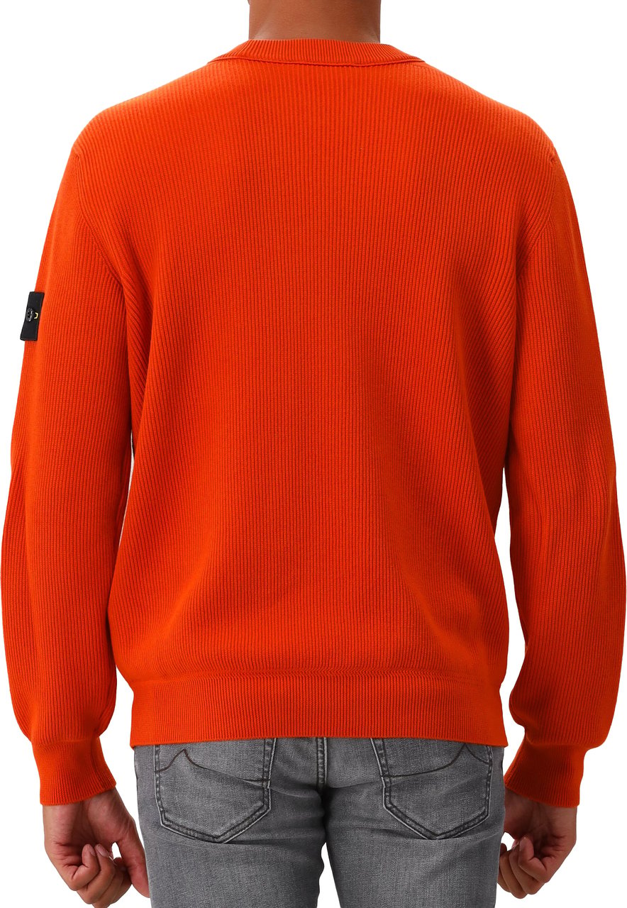 Stone Island Gebreide Trui Oranje Oranje