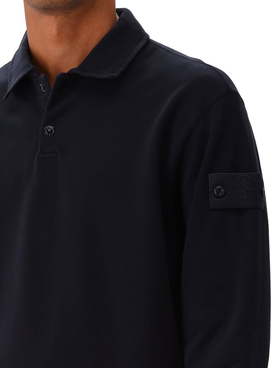 Stone Island Polo Sweater Blauw Ghost Blauw