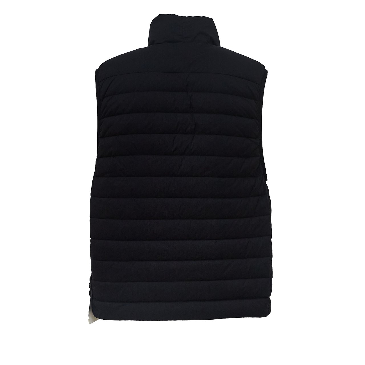 Stone Island Seamless Tunnel Nylon Down Gilet with High Collar Zwart