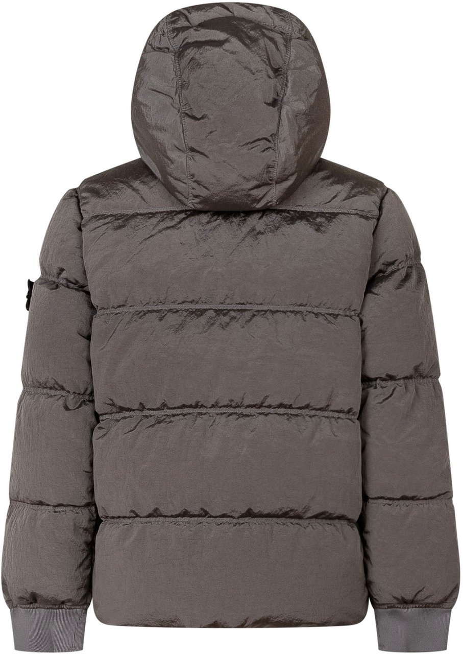 Stone Island Parka Corto con Cappuccio Grijs
