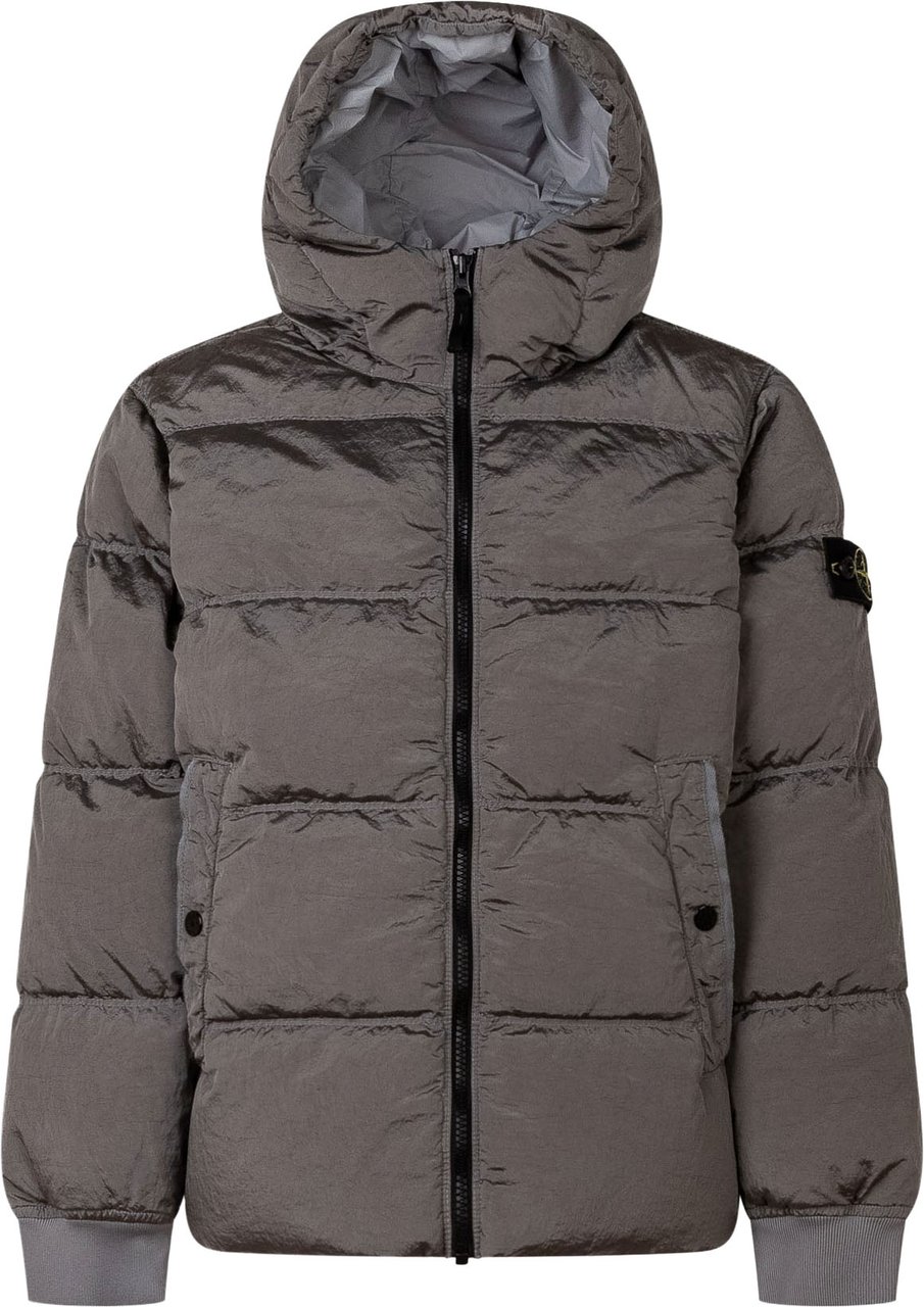 Stone Island Parka Corto con Cappuccio Grijs