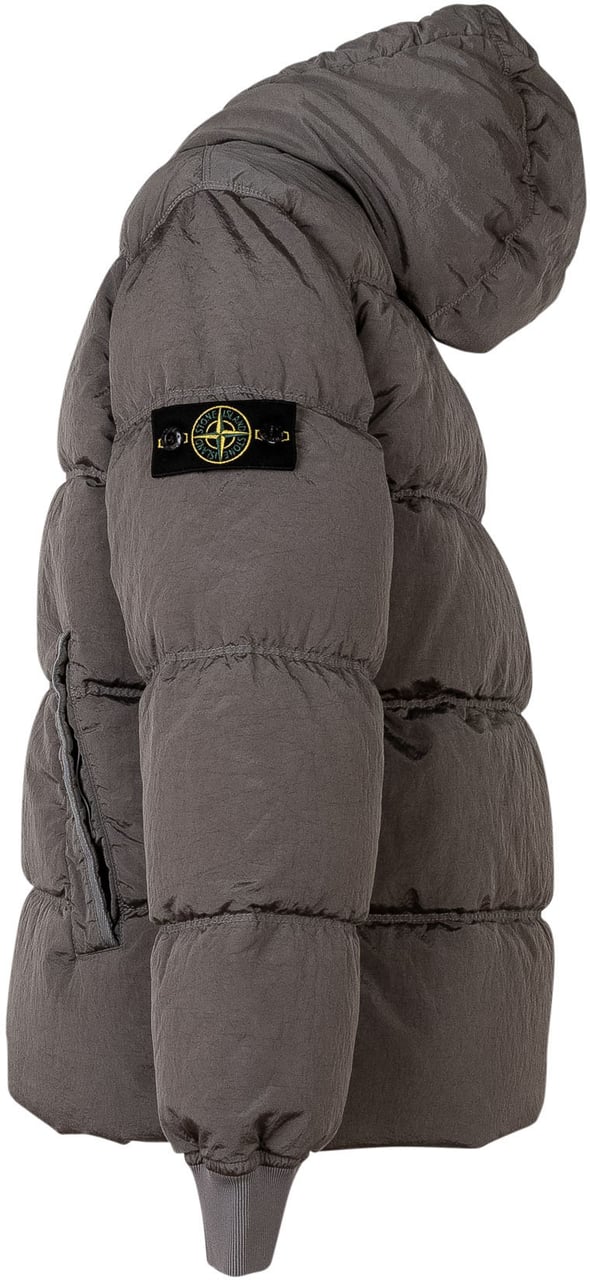 Stone Island Parka Corto con Cappuccio Grijs