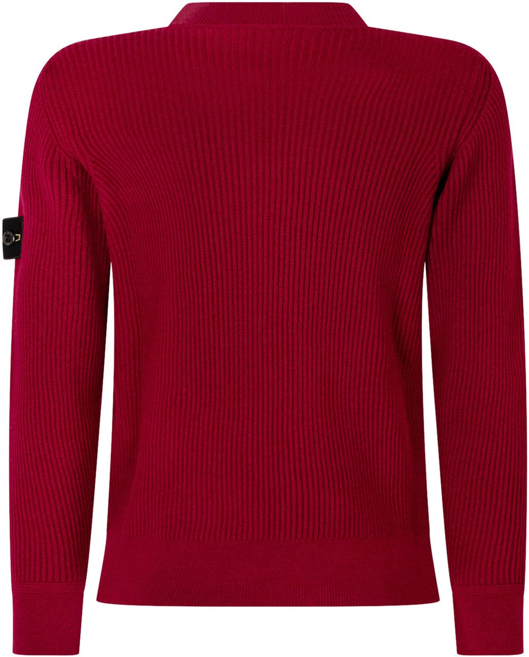 Stone Island Maglia Girocollo a Coste Maroon