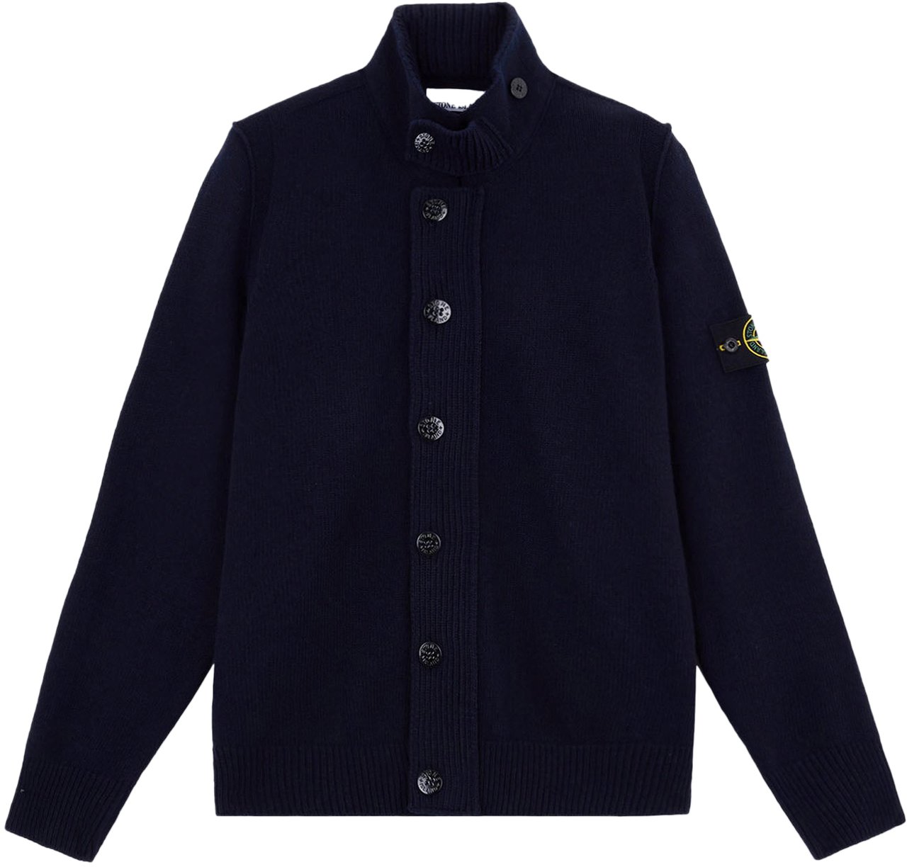 Stone Island LAMBSWOOL CARDIGAN NAVY BLUE Blauw