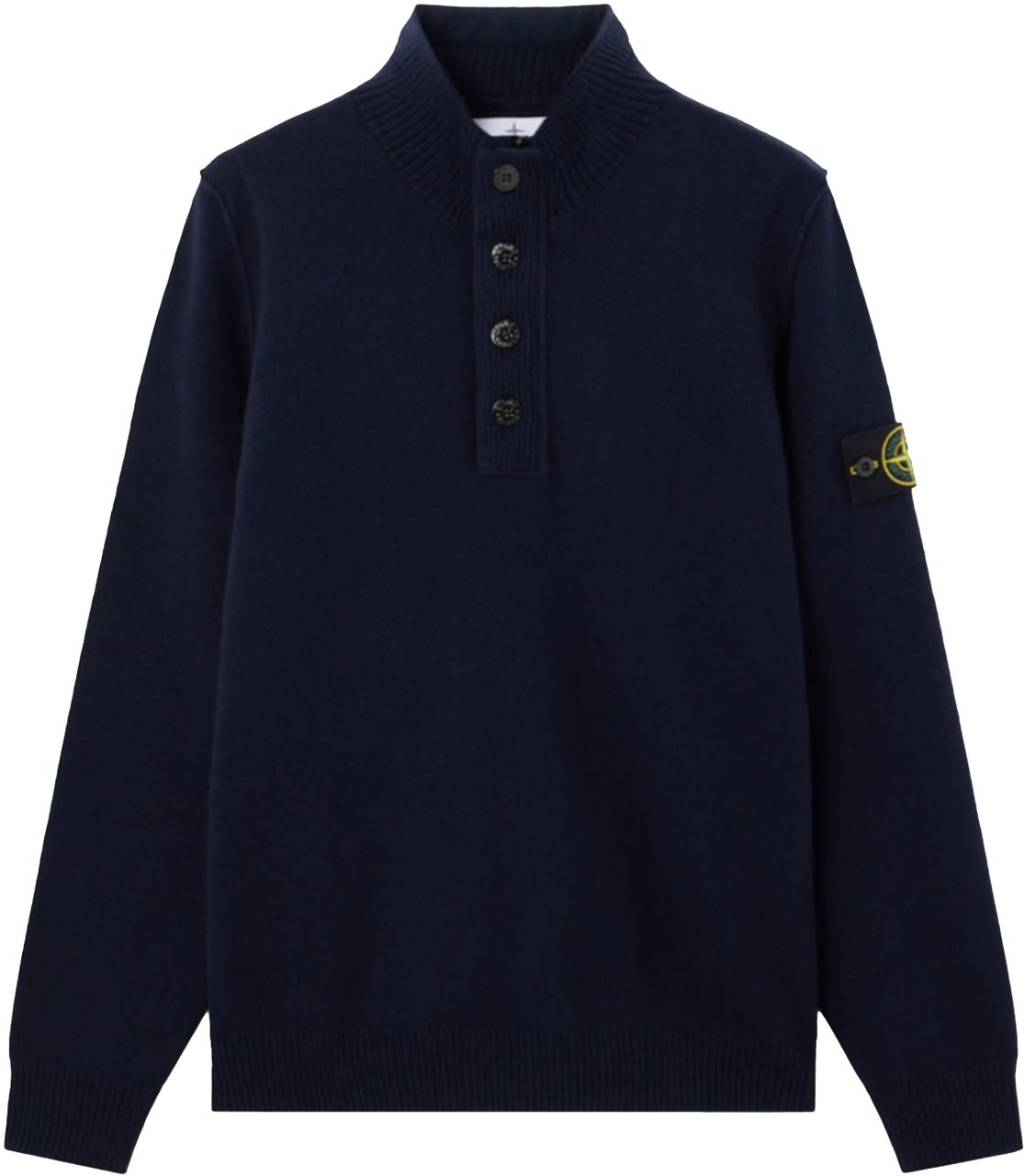 Stone Island LAMBSWOOL LS POLO NAVY BLUE Blauw