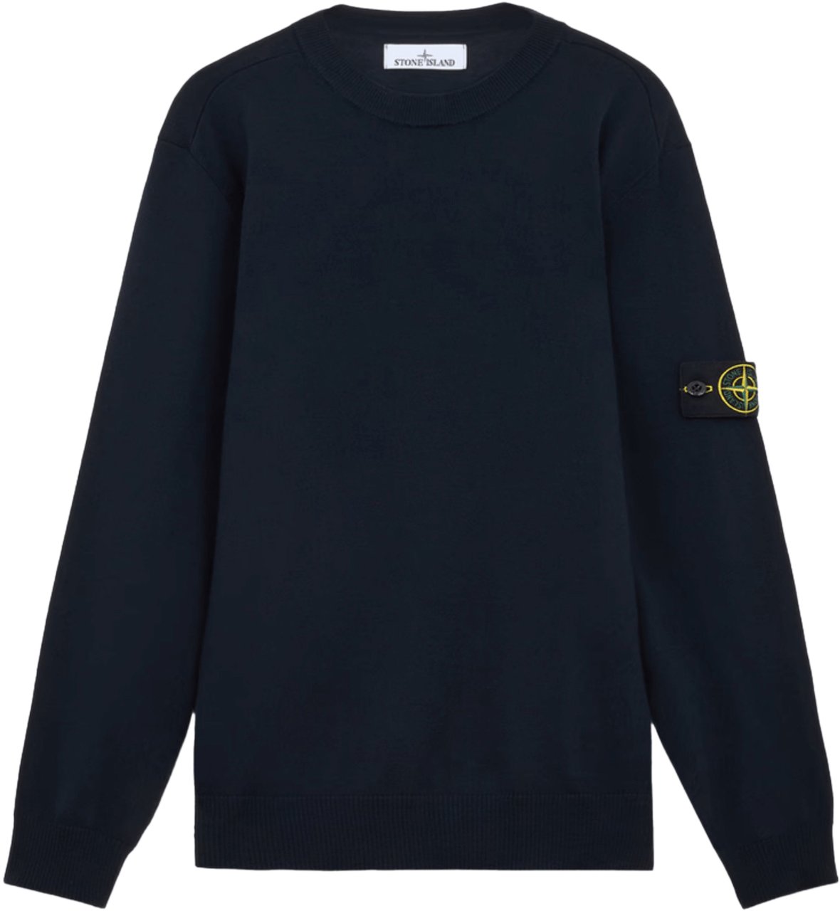 Stone Island LIGHT PURE RWS WOOL CREW NECK NAVY BLUE Blauw