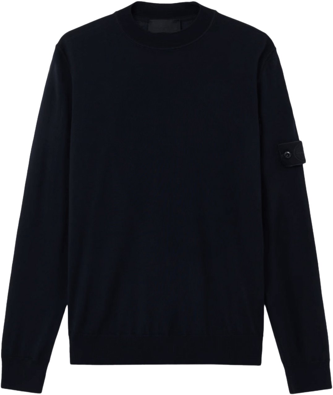 Stone Island LIGHT PURE RWS WOOL_S.I. GHOST CREW NECK NAVY BLUE Blauw