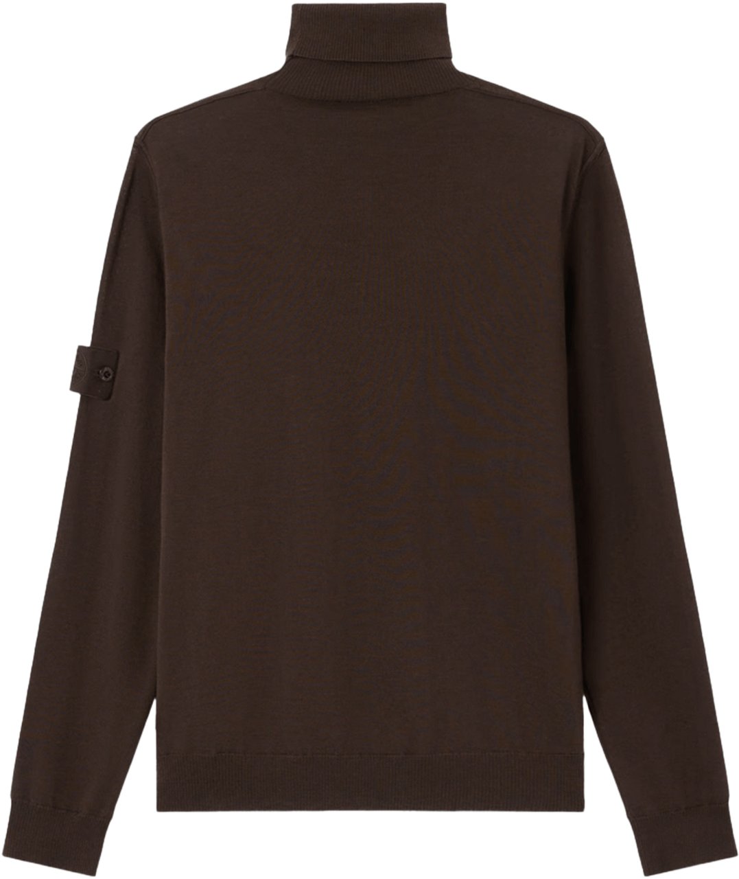 Stone Island LIGHT PURE RWS WOOL_S.I. GHOST T-NECK DARK BROWN Bruin