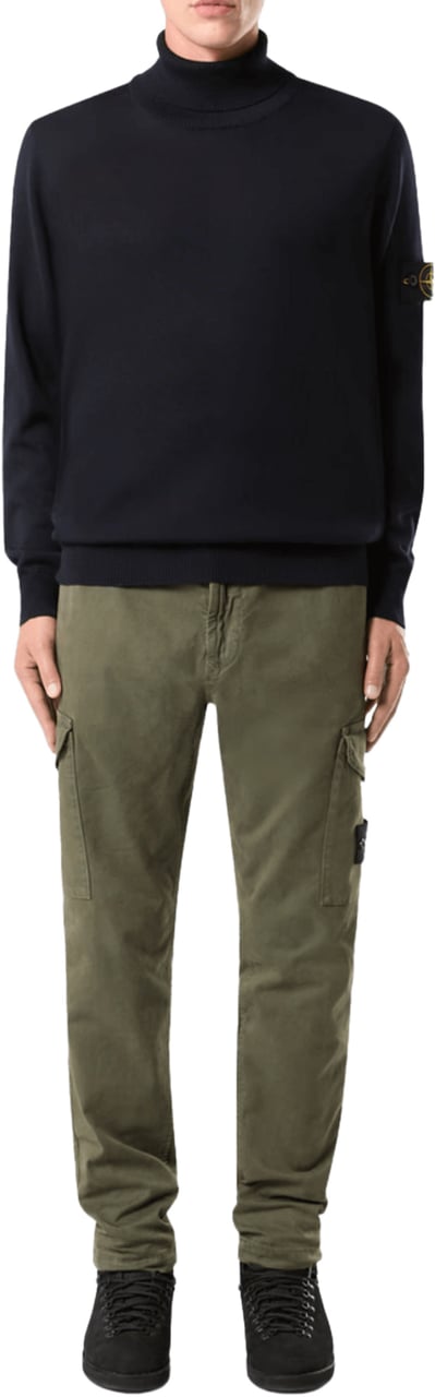 Stone Island LIGHT PURE RWS WOOL T-NECK NAVY BLUE Blauw